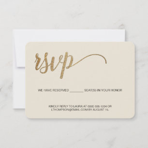 Crema Moderno Oro RSVP sin correo Asiento Reservad
