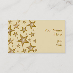 Crema para tarjetas de visita Gold Stars
