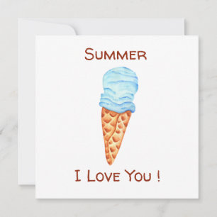 Crema romántica de hielo te amo postales