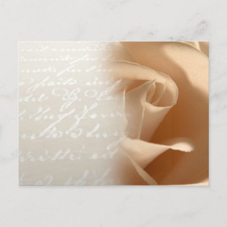 Crema Rosa Boda Personalizar postal