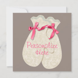 Crema rosa de encaje elegante de invierno con cint