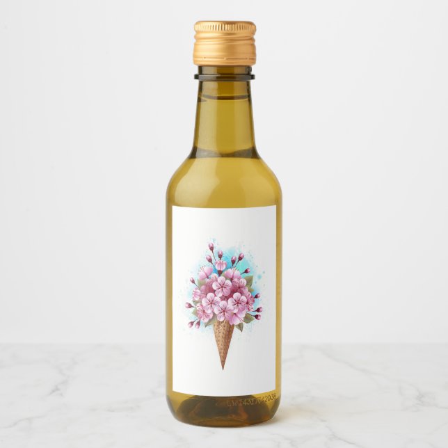Crema rosa de hielo Sakura Waffle Cone (Anverso)