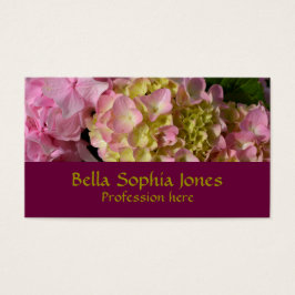 Crema rosa Hydrangeas amarillo rosa verde floral