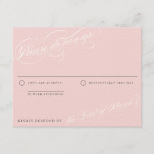 Crema, rosa y gris ・ Personalizado RSVP