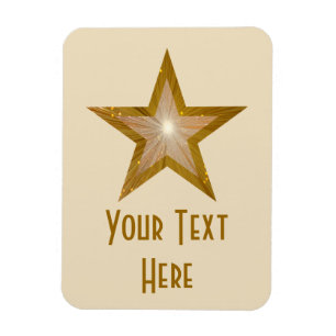 Crema vertical de imán flexible Star 'Text' "Gold"