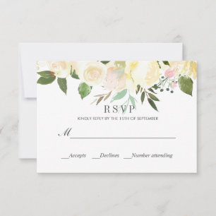 Crema y gris   Classic spring WEDDING RSVP