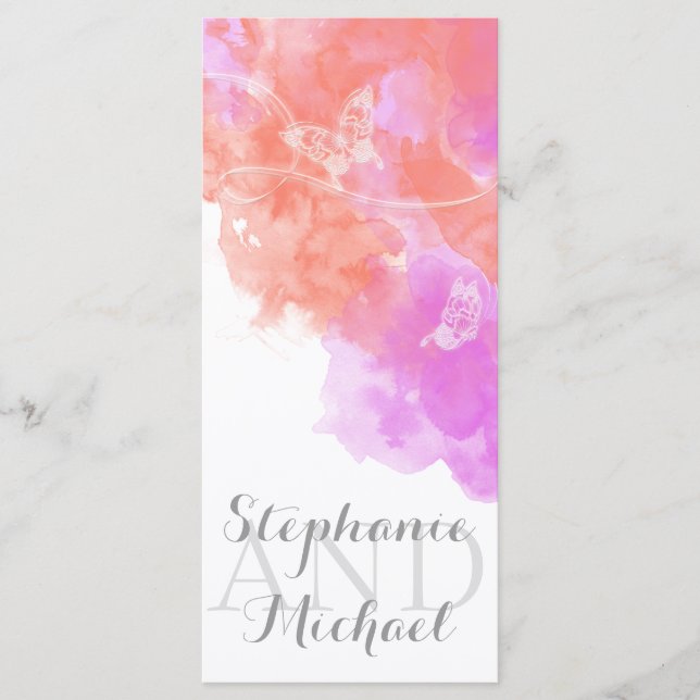 Cremallera del programa de mariposa de color orquí (Anverso)