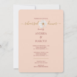 Creme de Peche Orquídea Boda Ensayo Cena