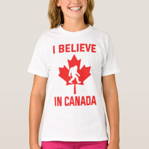 Creo En Canadá - Graciosa Camiseta De Pie Grande