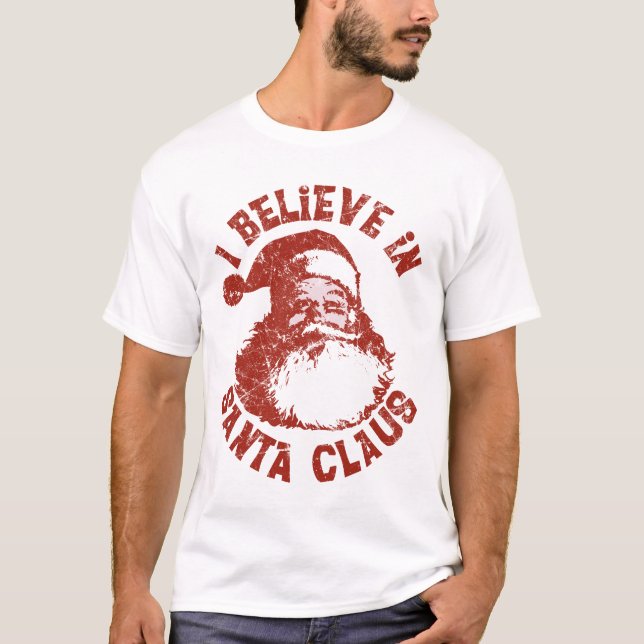 Creo en la camiseta de Santa Claus (Anverso)