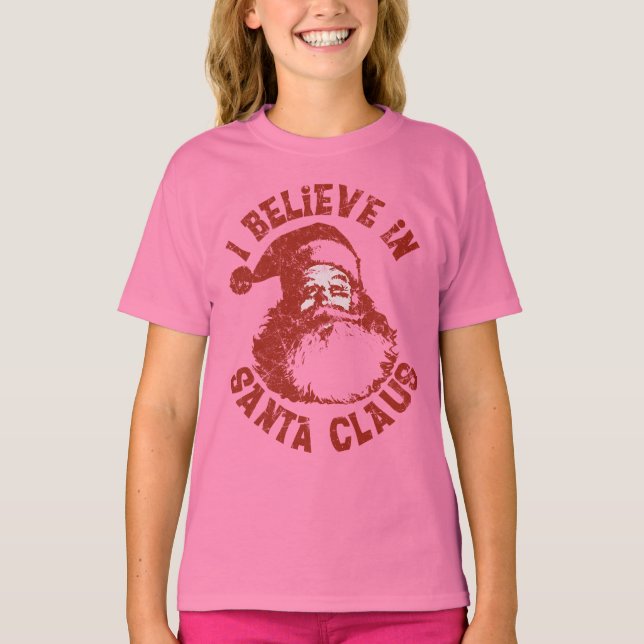 Creo en la camiseta de Santa Claus (Anverso)