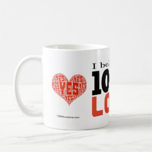 "Creo en taza de café de 11oz 10 veces más amor"