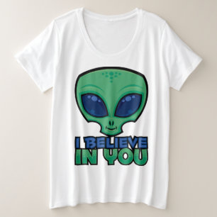 Creo en ti, amigable alien de dibujos animados