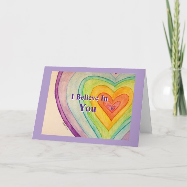 Creo en ti las tarjetas de felicitación de arte (Anverso)