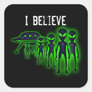 Creo que el Pegatina de OVNI y Aliens