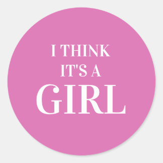 Creo que es un Chica | Pegatinas de Baby Shower