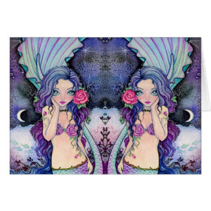 Crepúsculo atractivo - tarjeta en blanco