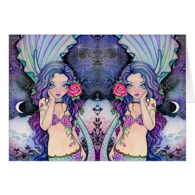 Crepúsculo atractivo - tarjeta en blanco (Anverso (Horizontal))