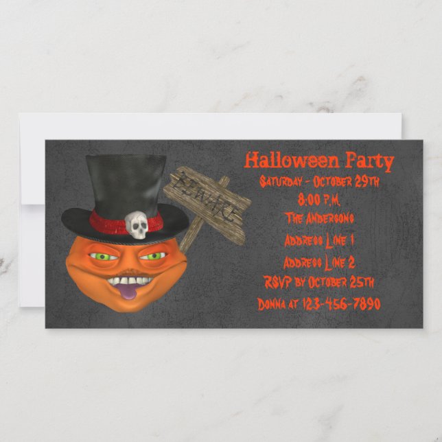 Crepúsculo Calabaza Face Halloween Party (Anverso)