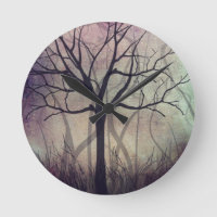 Crepúsculo del árbol de reloj de pared interior