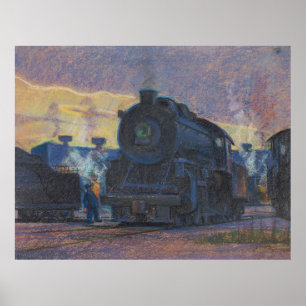 Crepúsculo del arte del tren Steam - Kulhanek (195