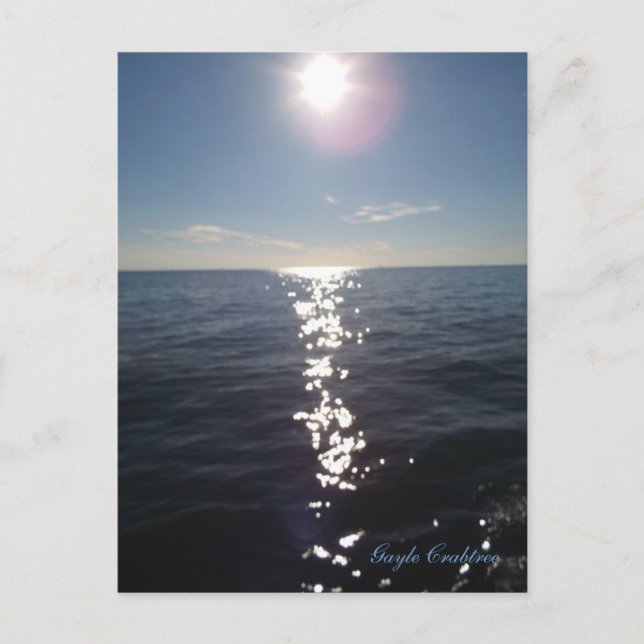 Crepúsculo en la bahía móvil, postal de Alabama (Anverso)