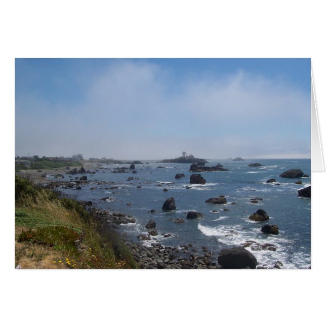 Crescent City Pacific Ocean View Notecard (Anverso (Horizontal))