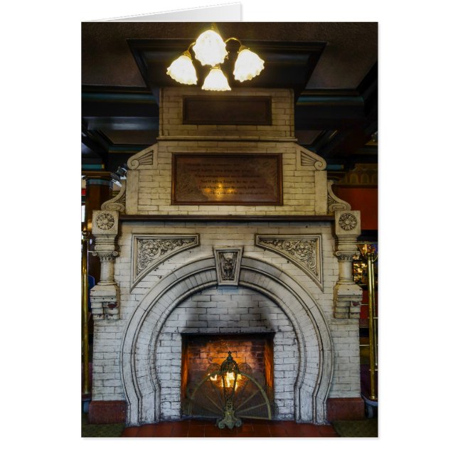 Crescent Hotel Chimenea Tarjeta De Saludo (Frente)