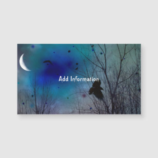 Crescent Moon Fantasy Crow Art