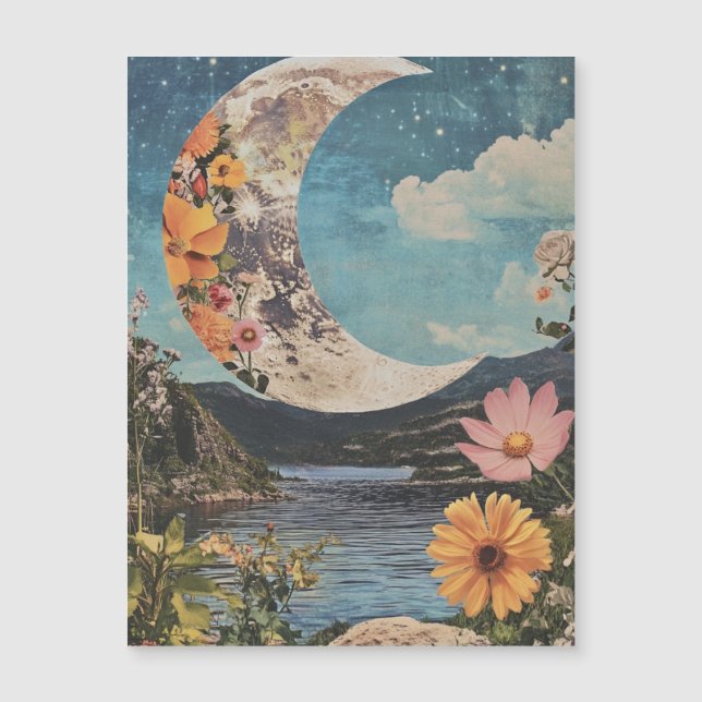 Crescent Moon Over Serene Landscape (Anverso)