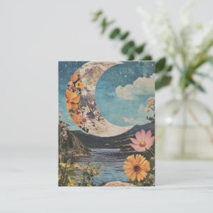 Crescent Moon Over Serene Landscape