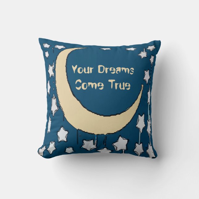 Crescent Moon Starry Night Cojín decorativo (Anverso)