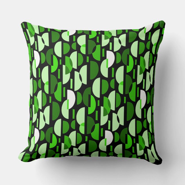 Crescent Pattern 010921 - Almohada Verde Césped (Anverso)