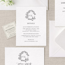 Crest Botánico | Detalles de Boda con Monograma El
