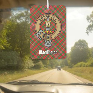 Crest de Clan MacAlister sobre ambientador de tela