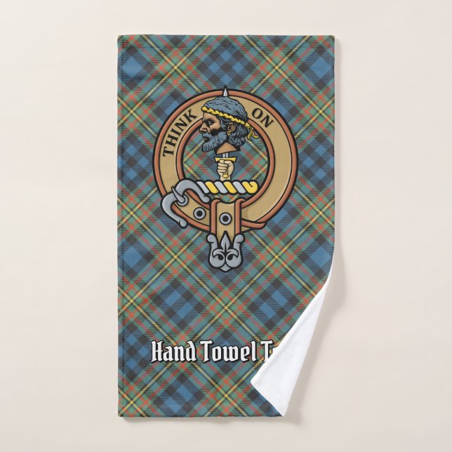 Crest de Clan MacLellan sobre Tartán Antiguo (Toalla de mano)