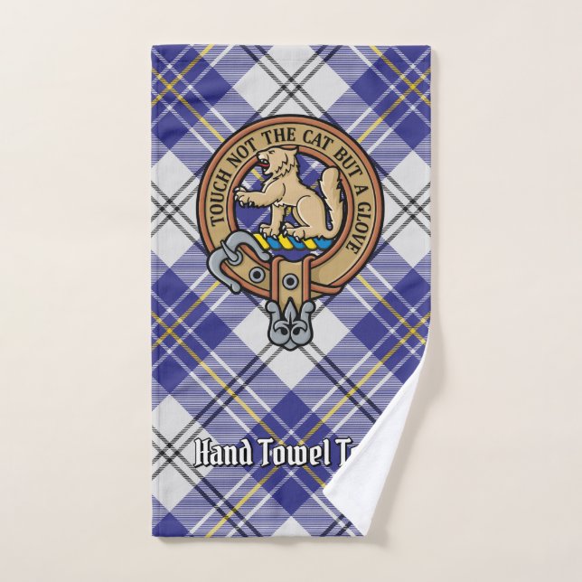 Crest de Clan MacPherson sobre Tartán de Vestido A (Toalla de mano)