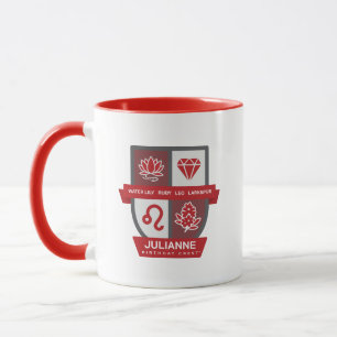 Crest de cumpleaños de Leo™ para taza del 23-31 de