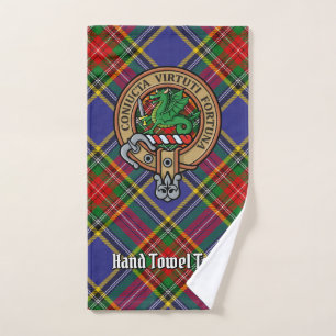 Crest del Clan MacBeth sobre tartán
