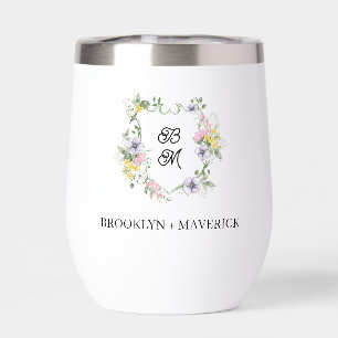Crest Monograma Floral Formal Boda
