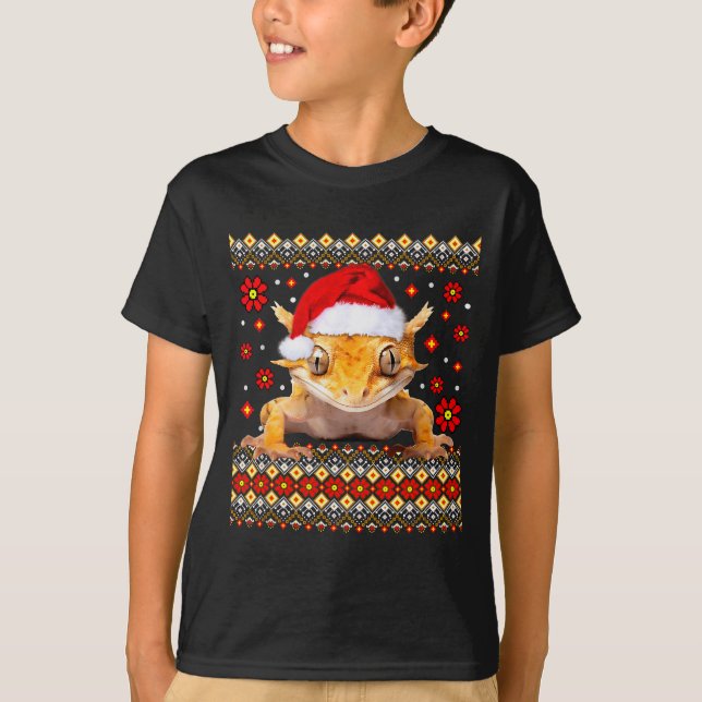 Crested Gecko Ugly Christmas Sweater  (Anverso)
