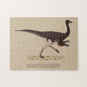 Cretácico Dinosaurio Ornithomimus Rompecabezas