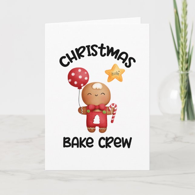 Crew de hormigón de navidades, tarjeta de equipo d (Anverso)
