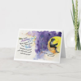 Creyendo Dios/Lector, tarjeta de felicitación pleg