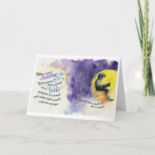 Creyendo Dios/Lector, tarjeta de felicitación pleg