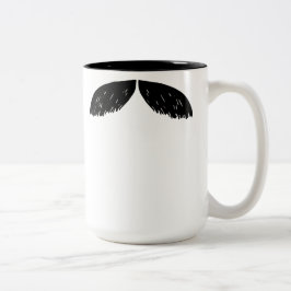 Crezca una cara del bigote de la taza de café del