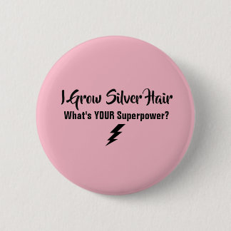 Crezco el botón de plata del pelo