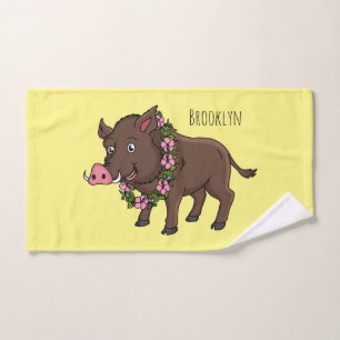 Cría de jabalí y flores de personalizado