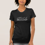 Criada de las camisetas elegantes blancas del<br><div class="desc">Criada de las camisetas elegantes blancas del negro del honor</div>