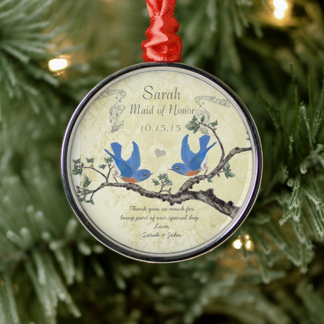 Criada de pájaros azules de la época de los adorno (Árbol)